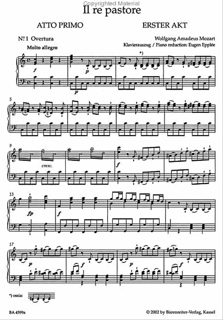 Il re pastore (Der konigliche Hirte) KV 208 Tenor Voice scores gallery preview page 3