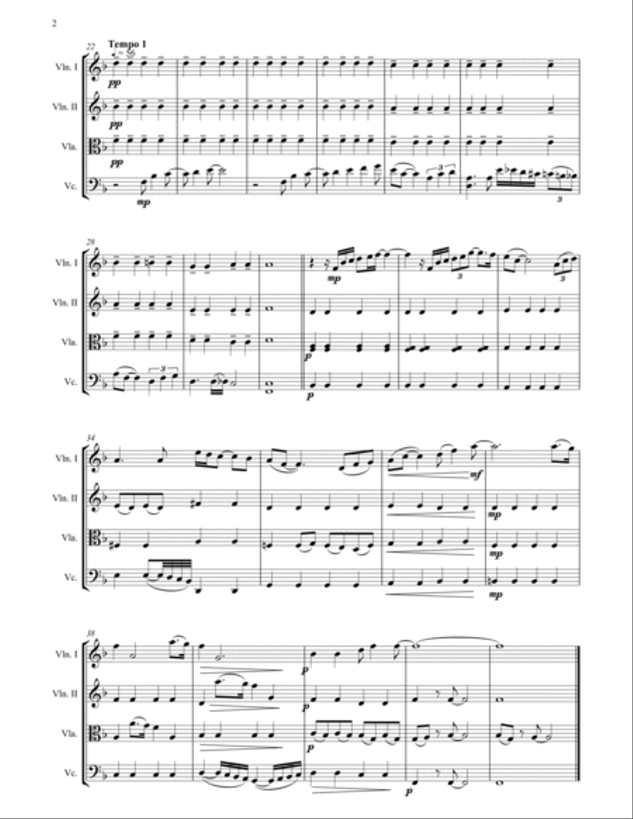 My Love String Quartet scores gallery preview page 2
