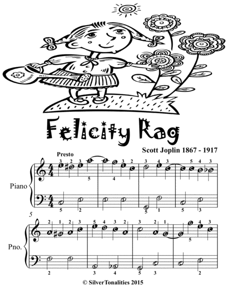 Felicity Rag Easiest Piano Sheet Music for Beginner Pianists 2nd Edition
