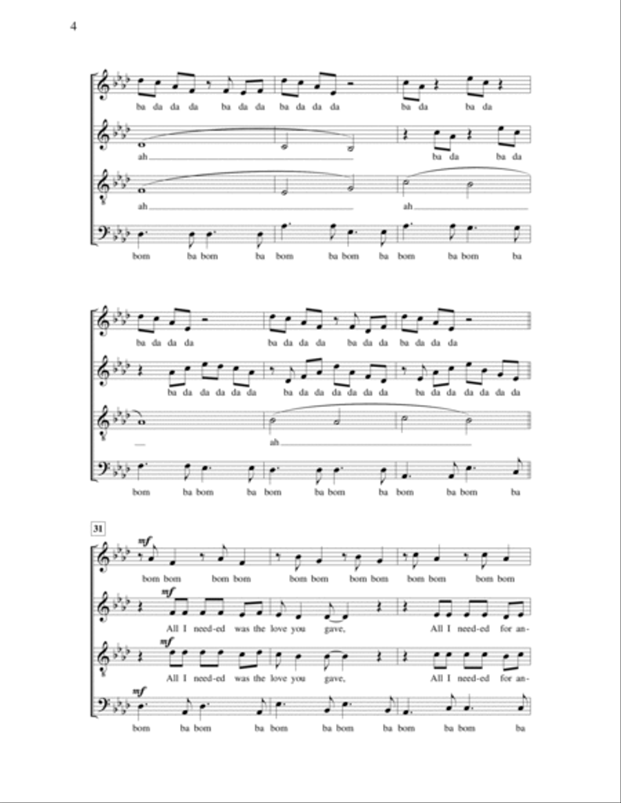 Only You 4-Part scores gallery preview page 4