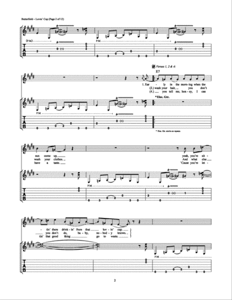 Lovin' Cup Lovin' Cup Electric Guitar scores gallery preview page 2