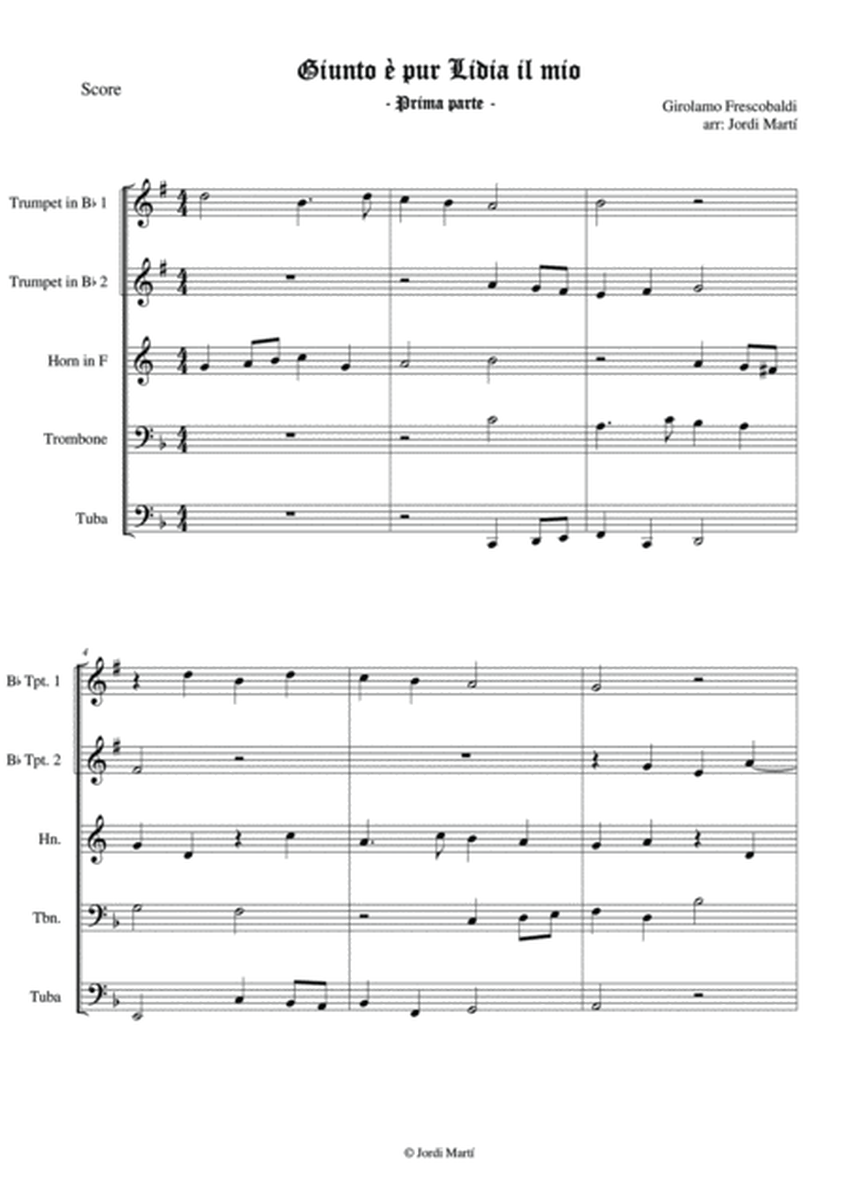 Three madrigals for brass quintet