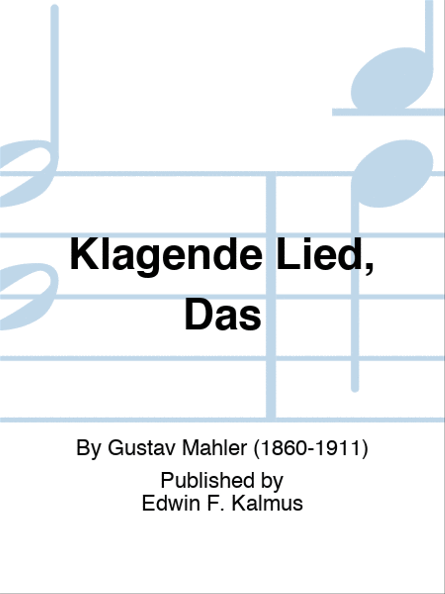 Klagende Lied, Das Klagende Lied, Das 4-Part scores gallery preview page 1