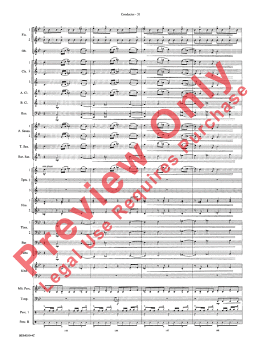 To the Summit! (Strive for the Highest) Concert Band scores gallery preview page 35