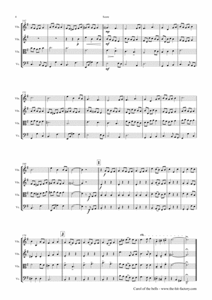 Carol of the Bells - Pentatonix style - String Quartet