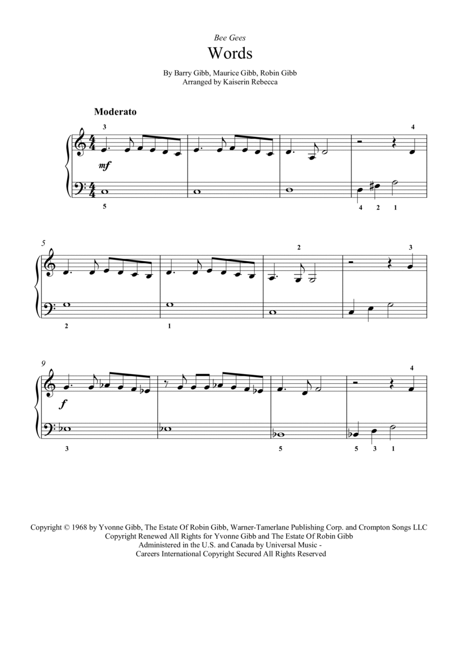 Words Words Piano Method scores gallery preview page 1