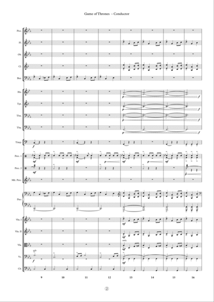 Game Of Thrones Full Orchestra scores gallery preview page 2