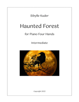 Book cover for Haunted Forest for intermediate piano duet