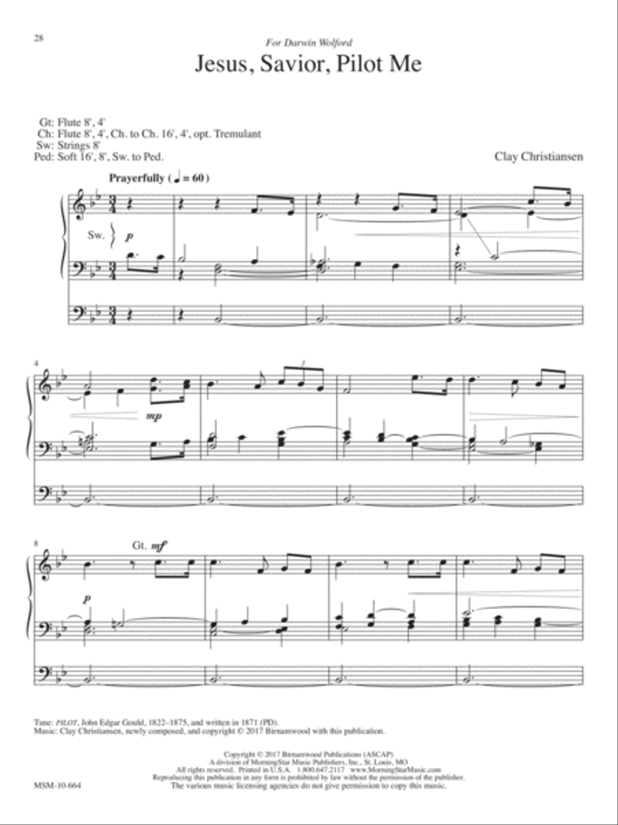 Jesus, Savior, Pilot Me Organ scores gallery preview page 1