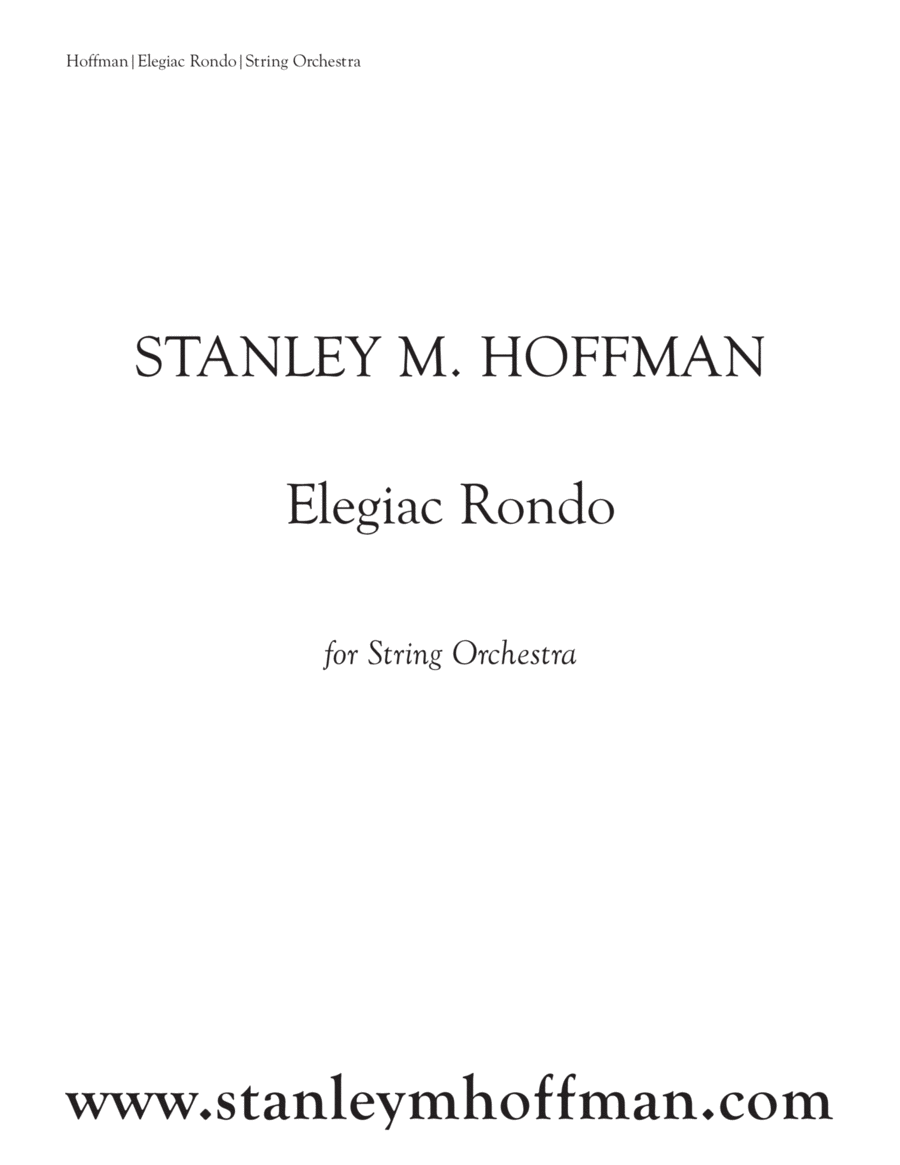 Elegiac Rondo String Orchestra scores gallery preview page 1