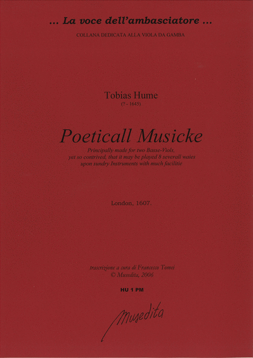 Poeticall Musicke (Ms, London, 1607)