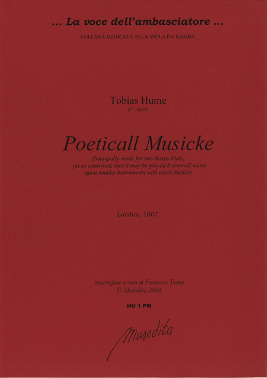 Poeticall Musicke (Ms, London, 1607) Viola scores gallery preview page 1