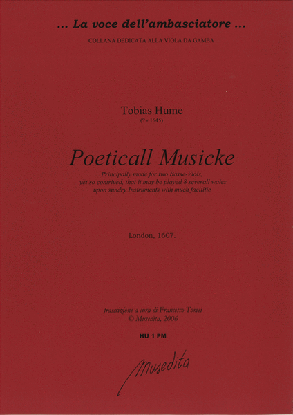 Poeticall Musicke (Ms, London, 1607)