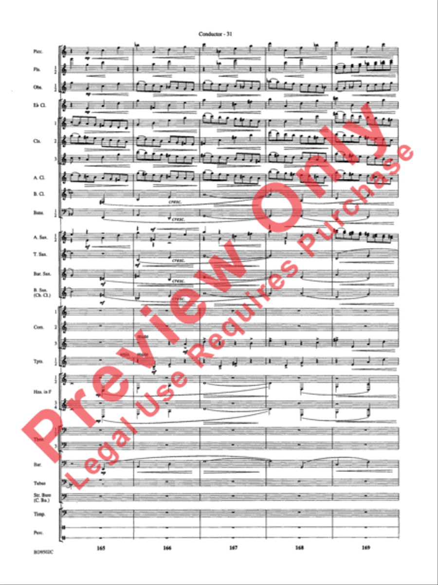 Symphony No. 3 for Band Concert Band scores gallery preview page 34