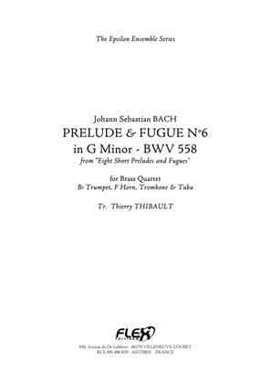 Book cover for Prelude & Fugue n6 in G minor (BWV 558)