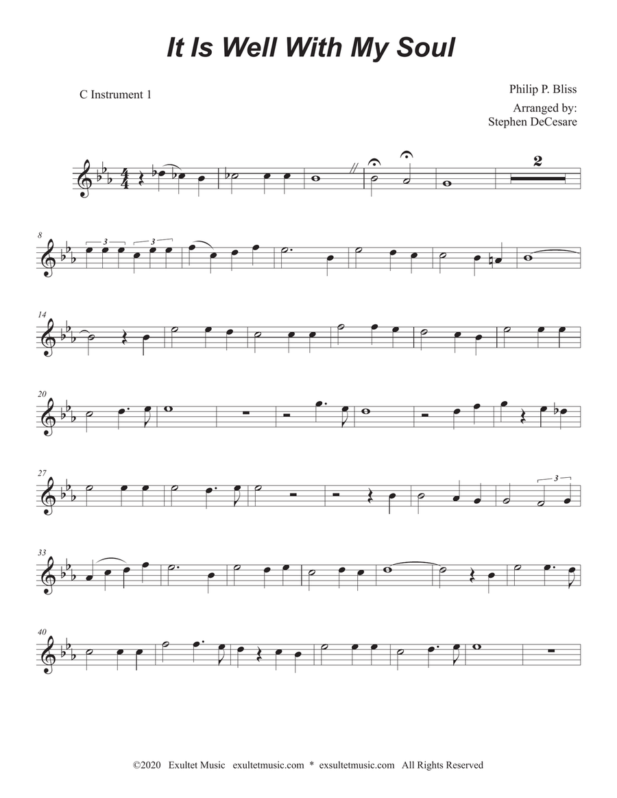 It Is Well With My Soul (Duet for C-Instruments) Piano scores gallery preview page 6