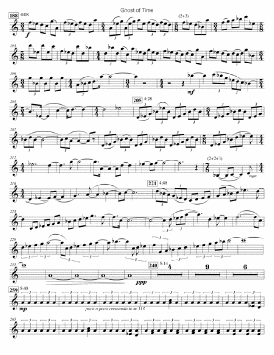 Ghost of Time Violin Solo scores gallery preview page 5