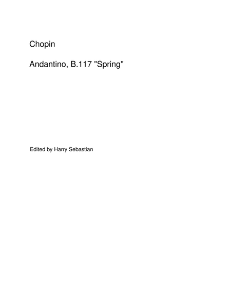 Chopin - Andantino, B.117 "Spring" image number null