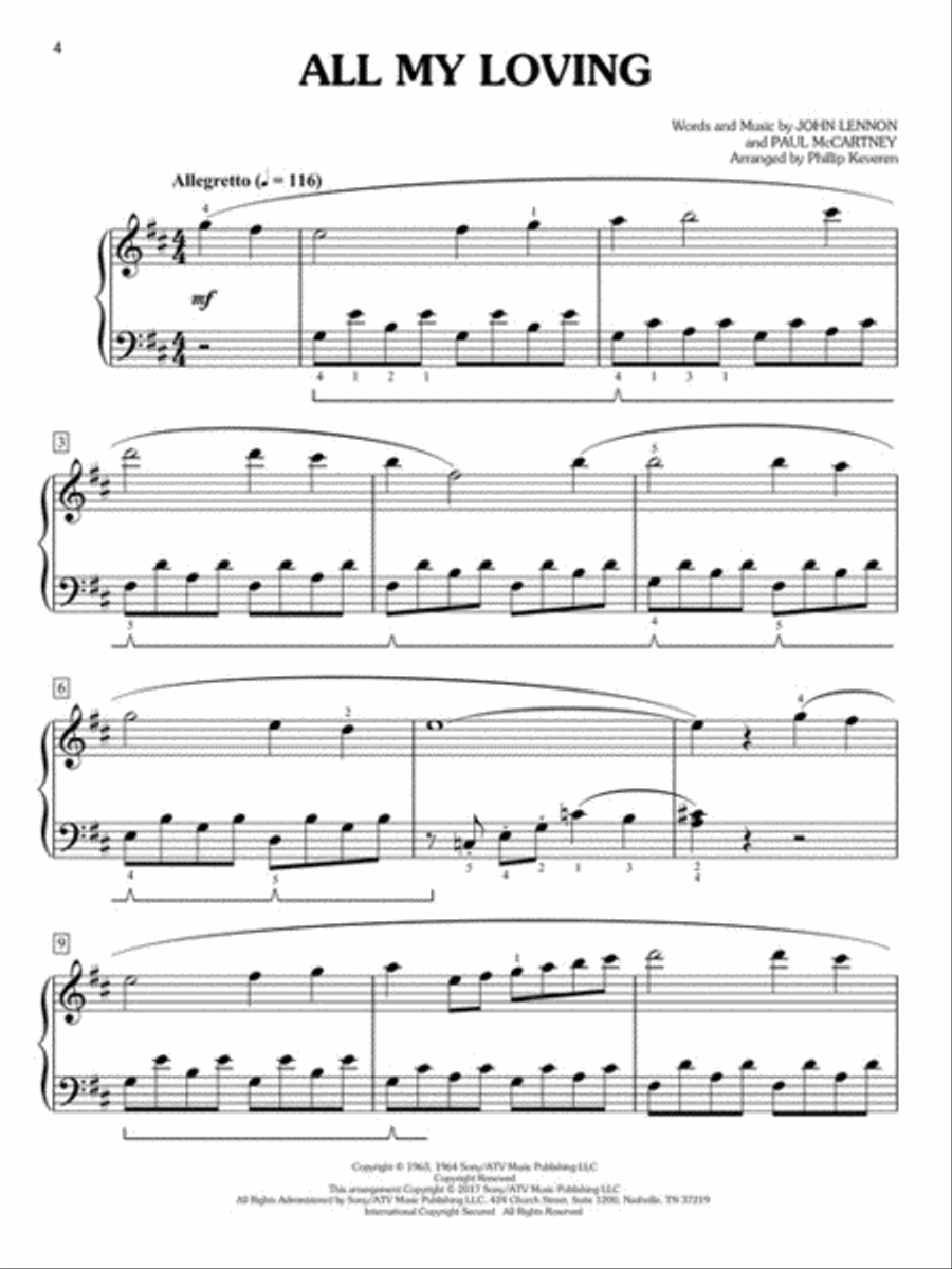 The Beatles for Easy Classical Piano Easy Piano scores gallery preview page 3