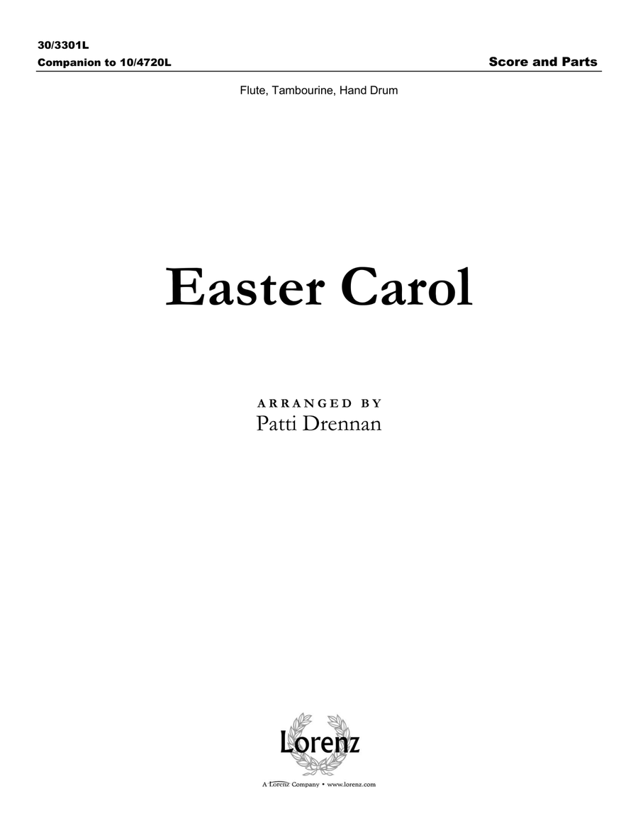 Easter Carol - Flute and Percussion Score and Parts Flute scores gallery preview page 1