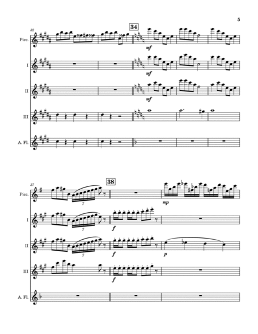 Kidnap The Sandy Claws Woodwind Quintet scores gallery preview page 6