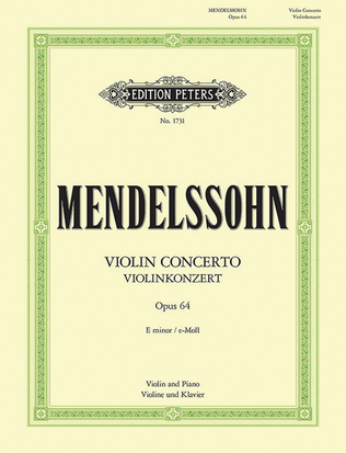 Book cover for Violin Concerto in E minor Op. 64 (Edition for Violin and Piano)