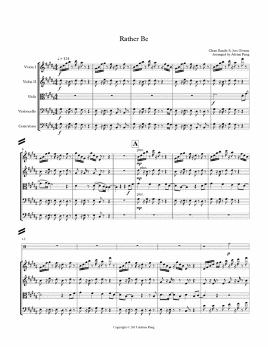 Rather Be Full Orchestra scores gallery preview page 1