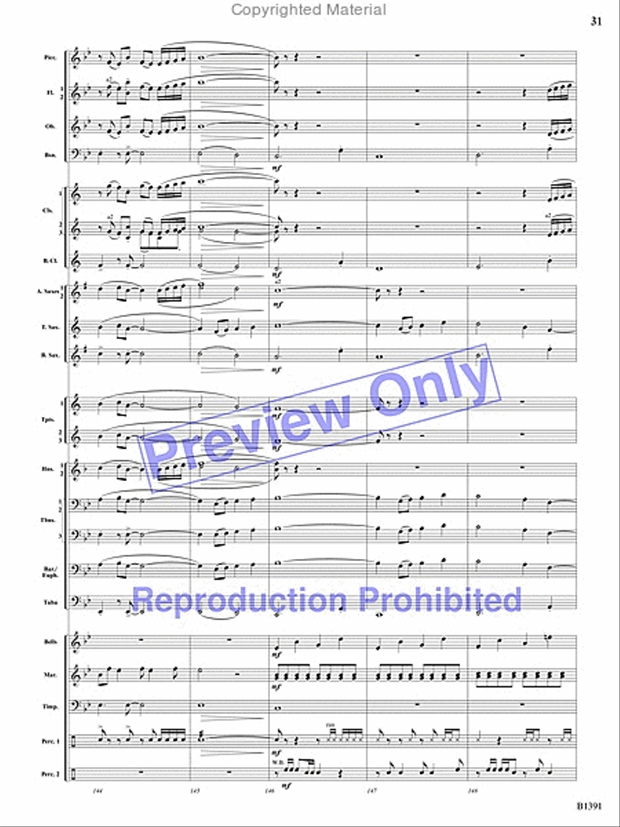 Sunburst Concert Band scores gallery preview page 64