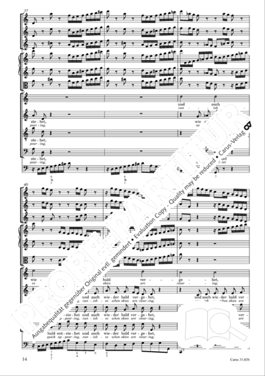 Ah, how fleeting, ah, how futile (Ach wie fluchtig, ach wie nichtig) 4-Part scores gallery preview page 15