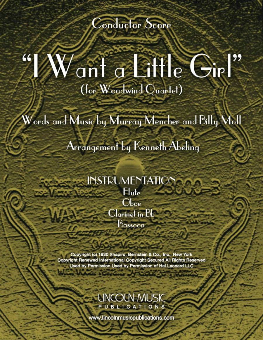 I Want A Little Girl I Want A Little Girl Woodwind Quartet scores gallery preview page 1
