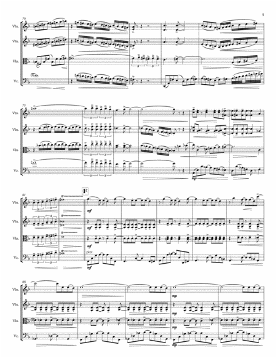 The Girl From Ipanema (Garota De Ipanema) String Quartet scores gallery preview page 5
