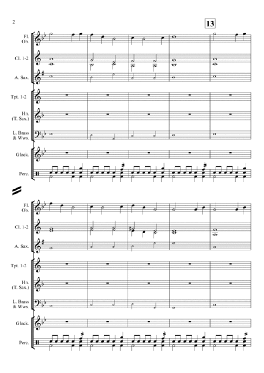 Land of the Silver Birch Large Ensemble scores gallery preview page 2