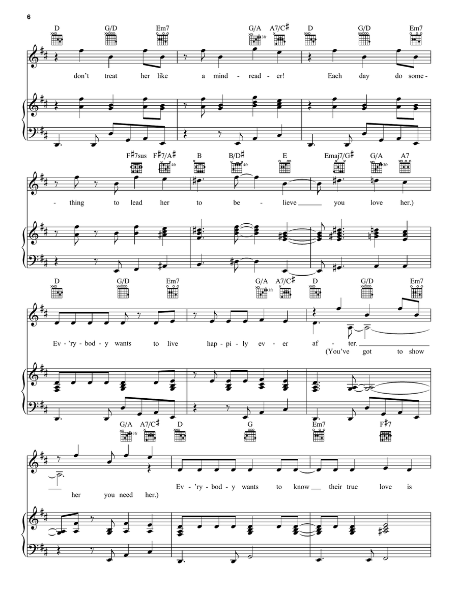 That's How You Know (from Enchanted) Piano, Vocal, Guitar scores gallery preview page 6