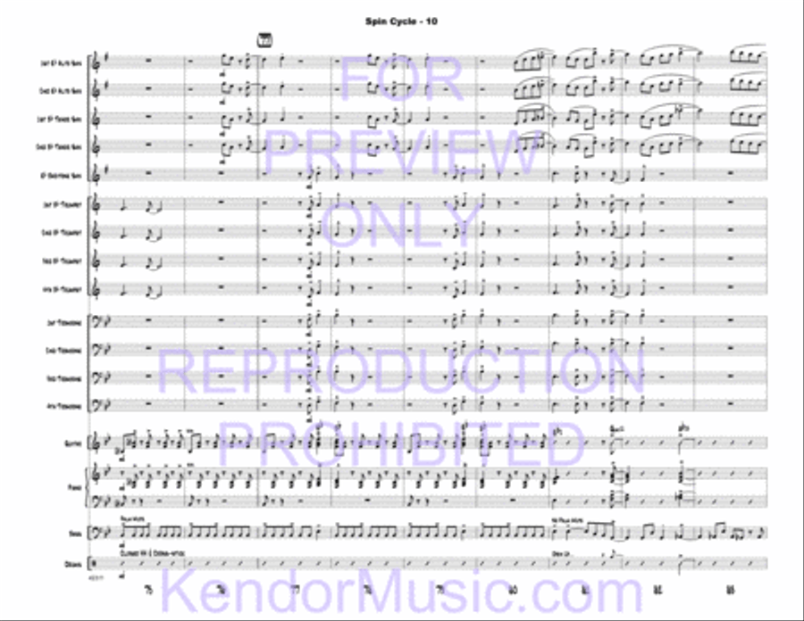 Spin Cycle (Full Score) Spin Cycle (Full Score) Jazz Ensemble scores gallery preview page 12