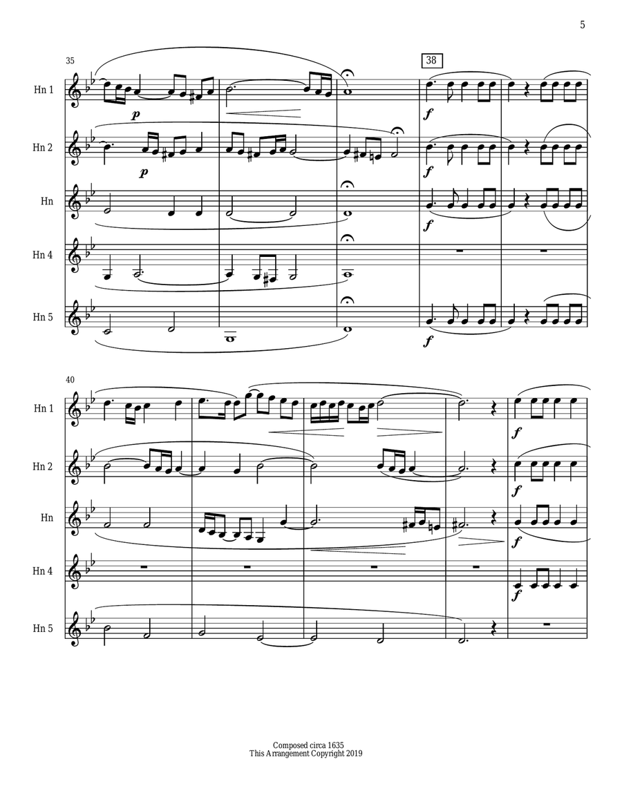 Miserere Mei, Deus - Gregorio Allegri - Horn Quintet Brass Quintet scores gallery preview page 5