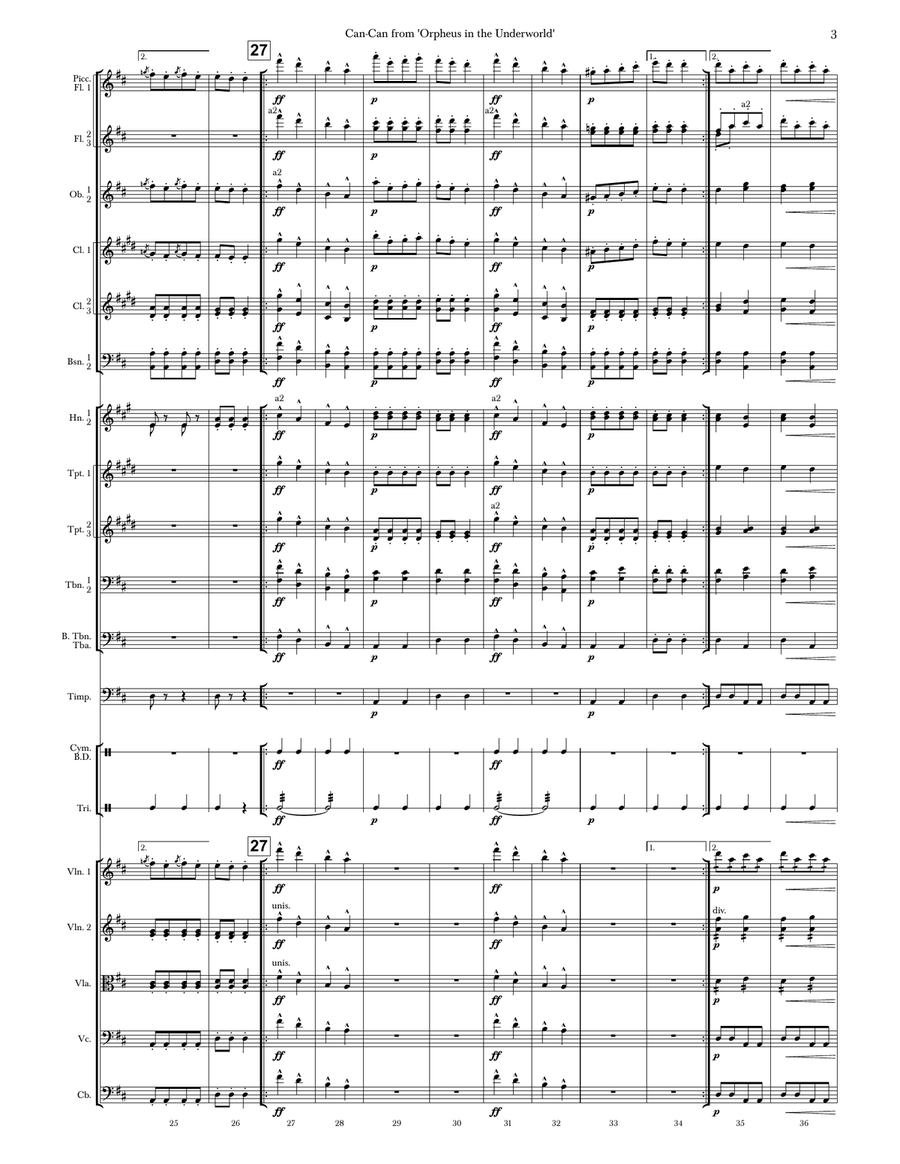 Can-Can (Score & Parts) Full Orchestra scores gallery preview page 5
