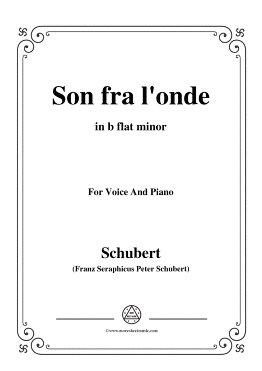 Schubert-Son fra l'onde,in b flat minor,for Voice&Piano image number null