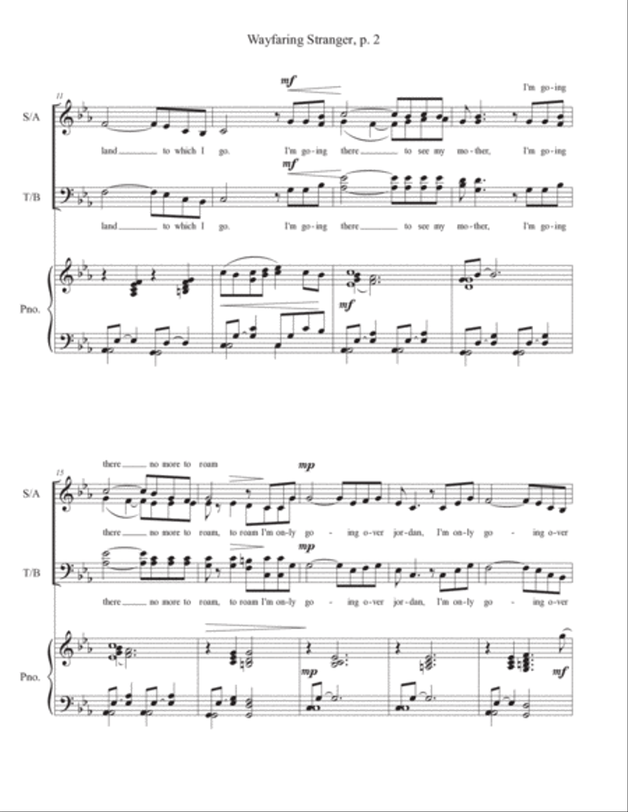 Wayfaring Stranger Wayfaring Stranger 4-Part scores gallery preview page 2