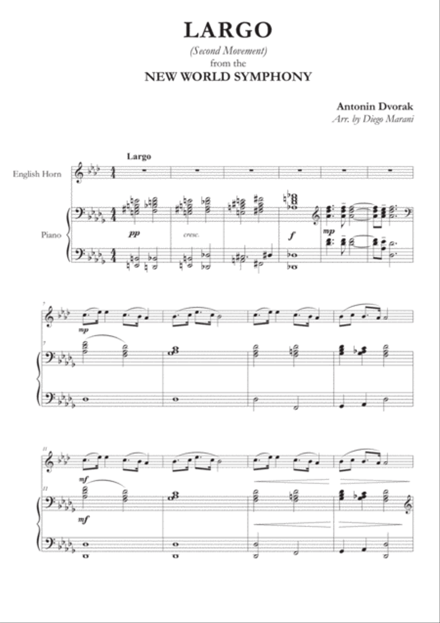 New world symphony english sales horn solo