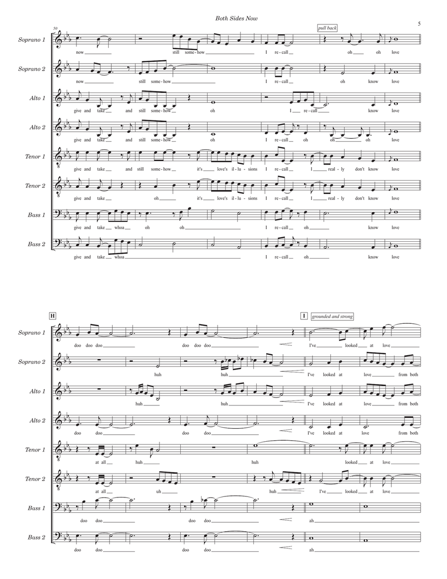Both Sides Now Divisi scores gallery preview page 5
