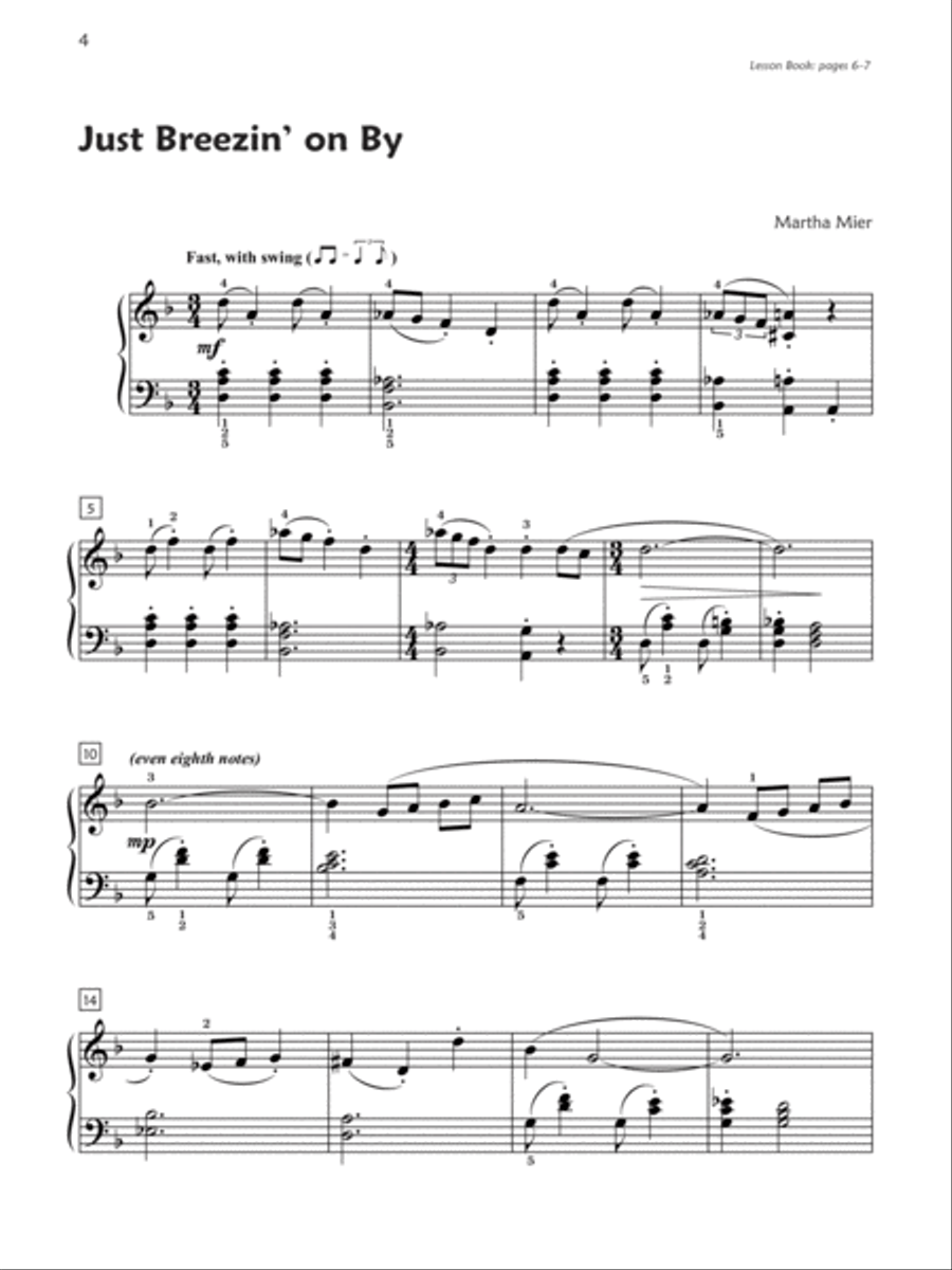 Premier Piano Course, Jazz, Rags & Blues 6 Piano Method scores gallery preview page 4