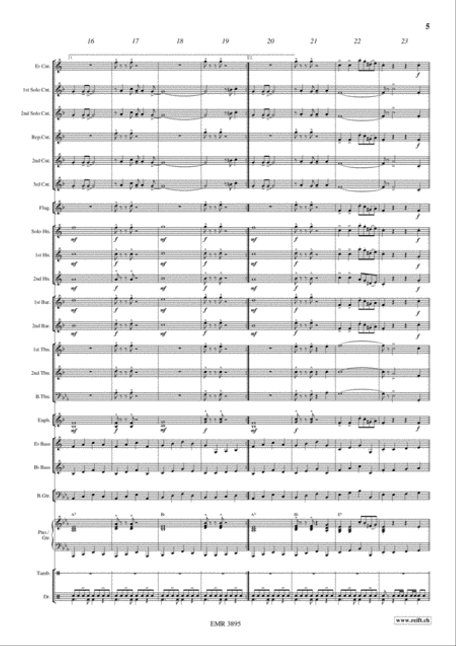 Let's Twist Again Brass Band scores gallery preview page 6