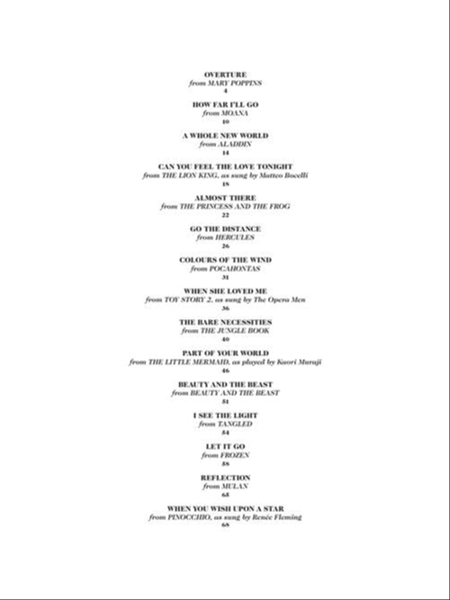 Disney Goes Classical Disney Goes Classical Piano, Vocal, Guitar scores gallery preview page 4
