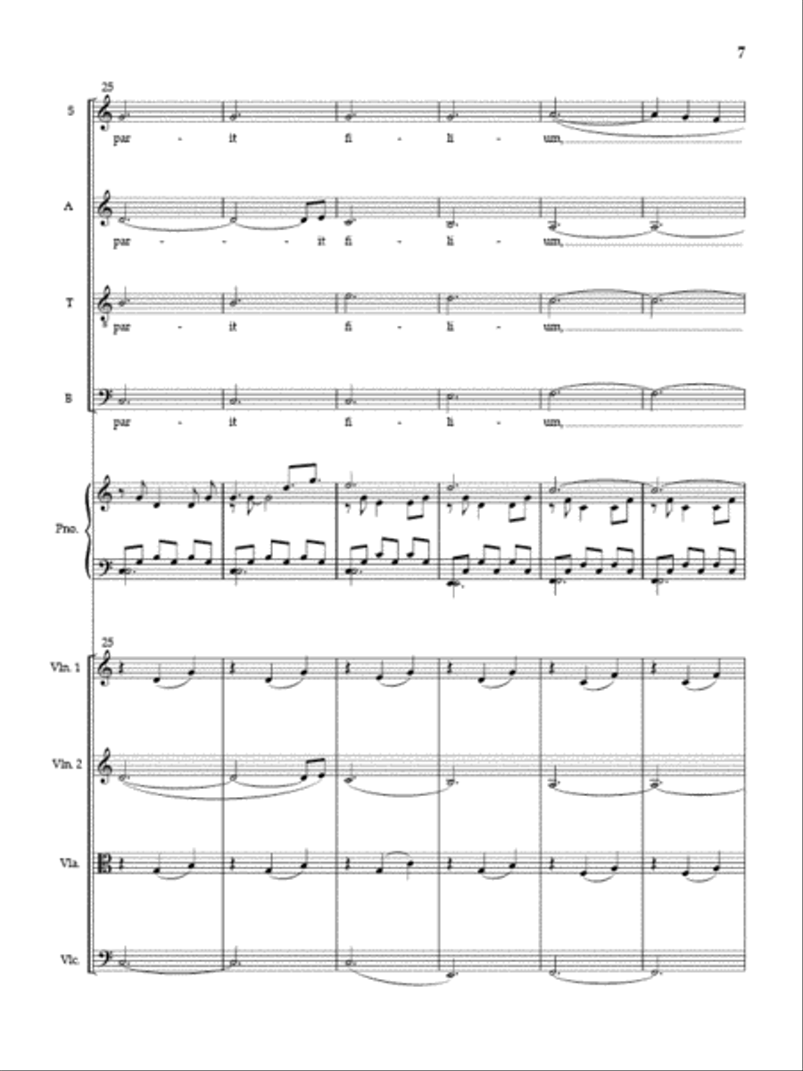 Ecce Novum (Full Score and Instrumental Parts) Divisi scores gallery preview page 6