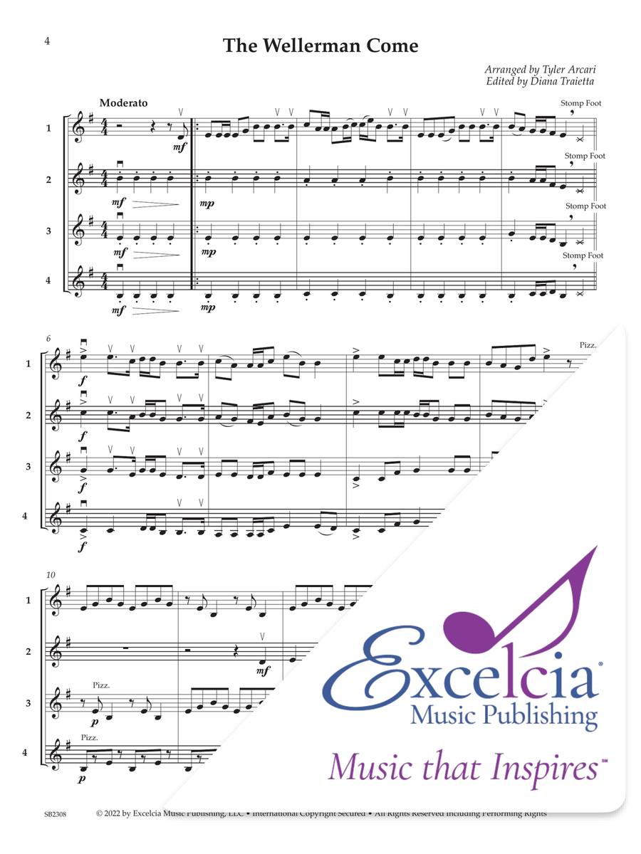 Adaptable Quartets (Sea Shanties) Violin scores gallery preview page 5