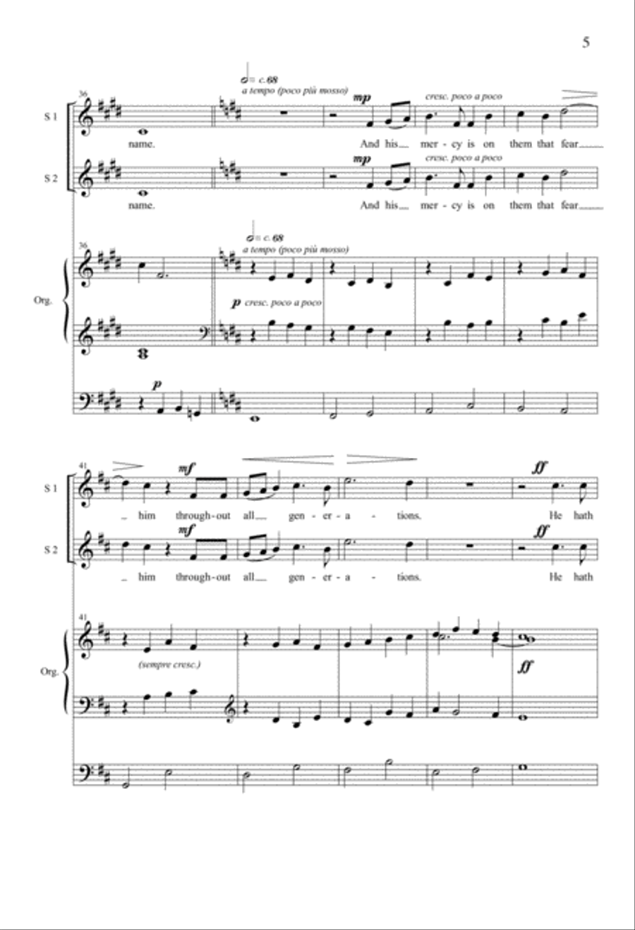 Magnificat and Nunc Dimittis in E SSA scores gallery preview page 4