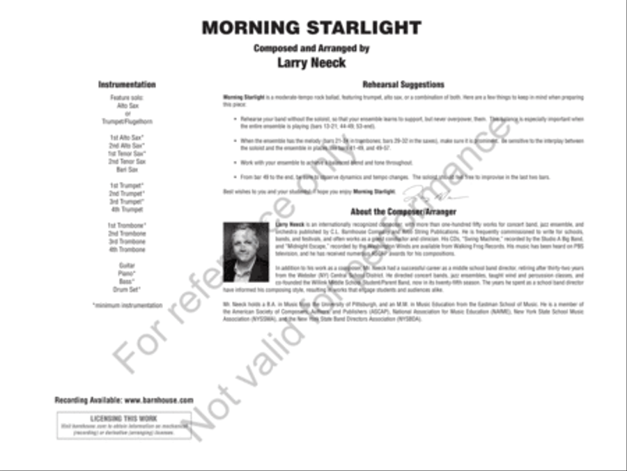 Morning Starlight Morning Starlight Jazz Ensemble scores gallery preview page 3