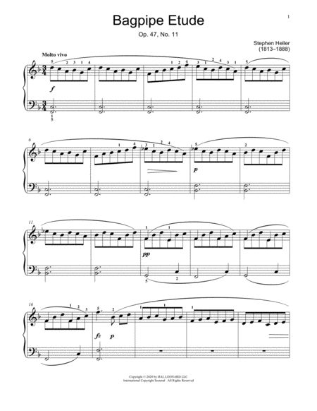 Bagpipe Etude, Op. 47, No. 11