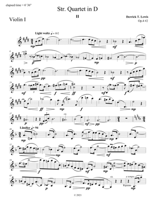 Waltz in E for String Quartet