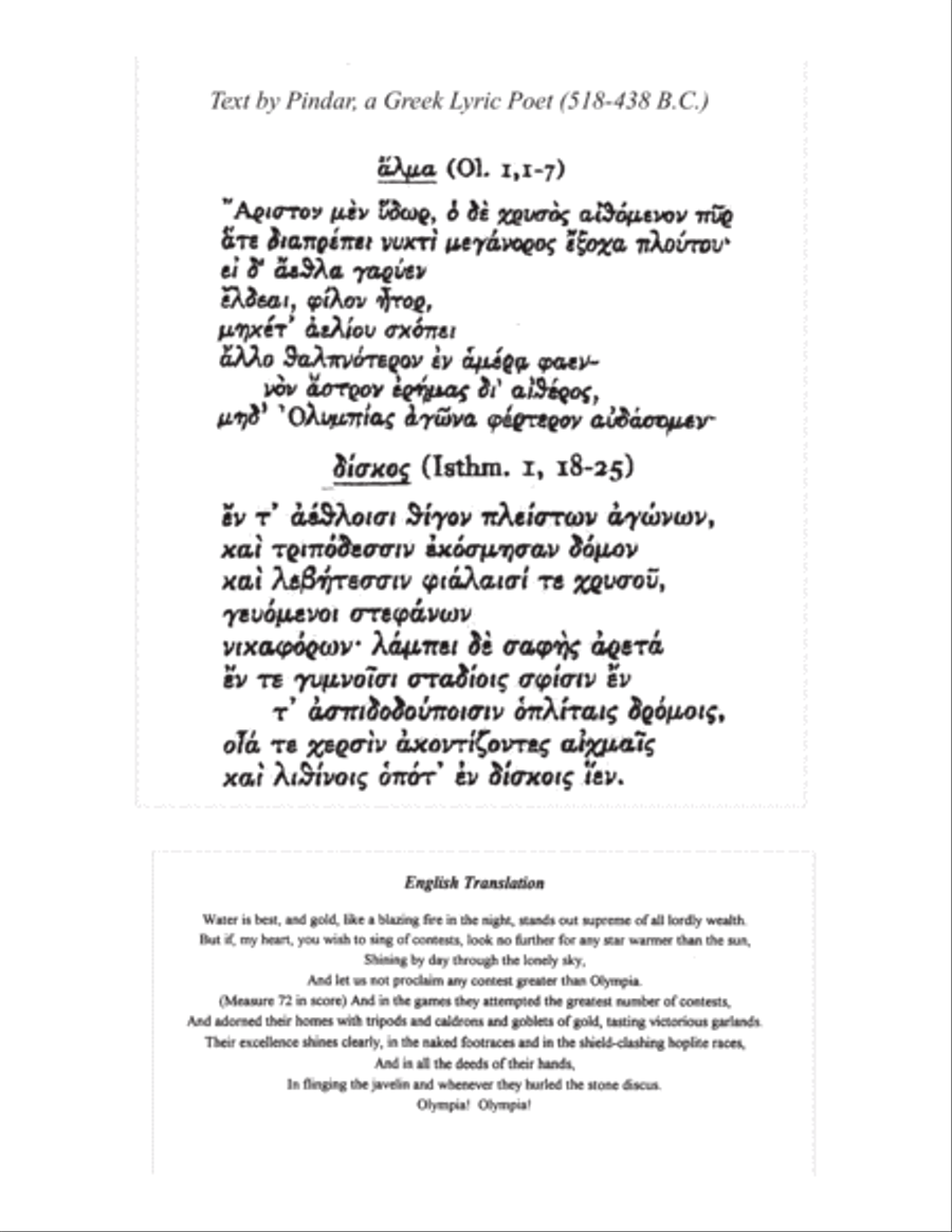 Olympiad (full score & parts) 4-Part scores gallery preview page 4